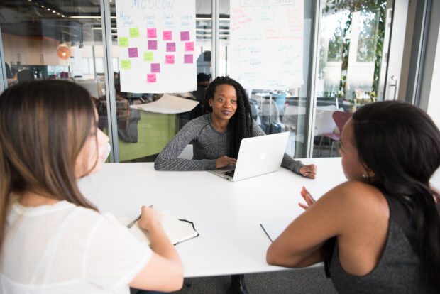 Women in meeting