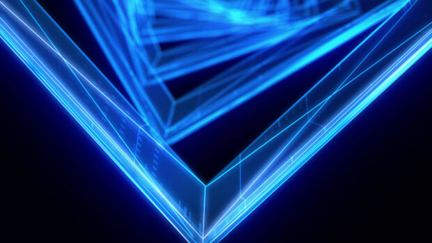 Abstract neon blue background