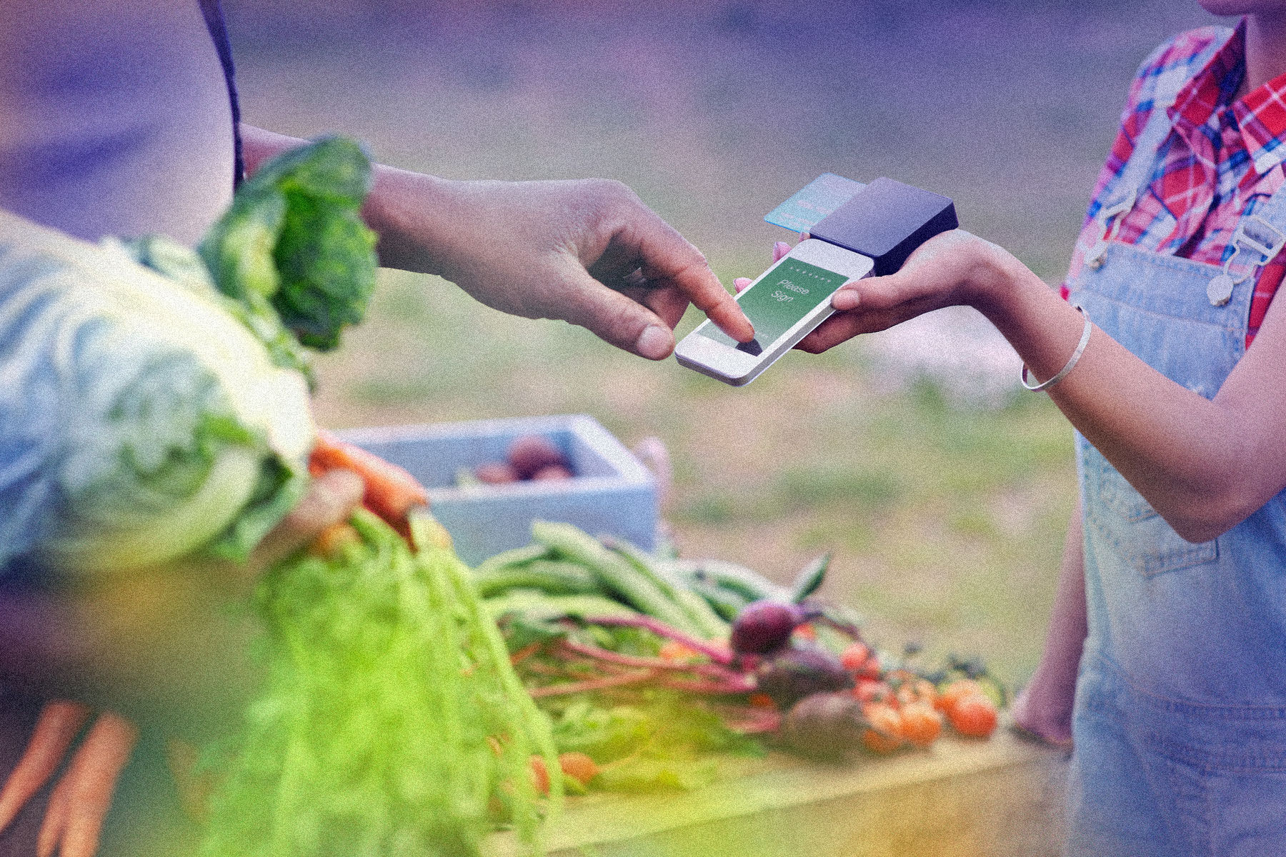 Mobile payment being made